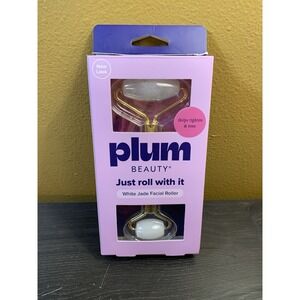 Plum Beauty‎ White Jade Roller Dual Sided With Large And Small Stones